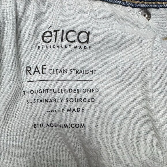 Anthropologie Etica Rae High Rise Clean Straight Leg Ankle Jeans Size 30 - Picture 15 of 16